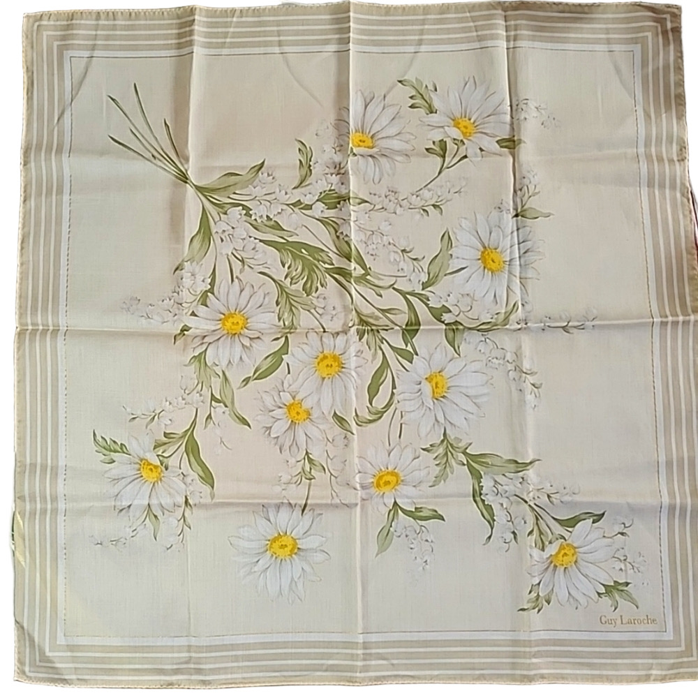 Guy Laroche Handkerchief/Scarf  Cotton size 22x22 1/2 inch